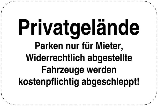 Parkplatzverbotsschilder (Parken verboten) schwarz als Aufkleber LO-PARKEN-11800-V-88