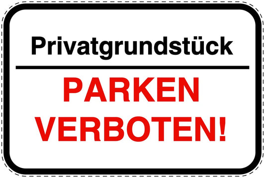 Parkplatzverbotsschilder (Parken verboten) als Aufkleber LO-PARKEN-12500-V-0