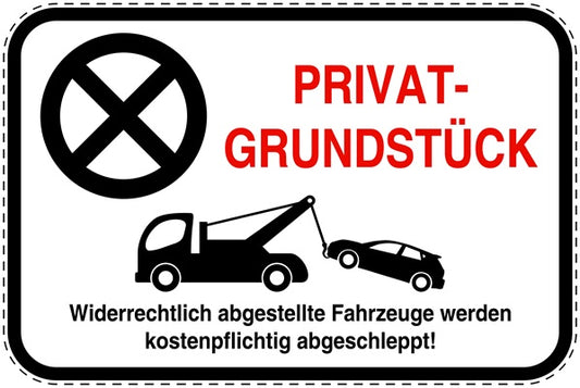 Parkplatzverbotsschilder (Parken verboten) als Aufkleber LO-PARKEN-12600-V-0