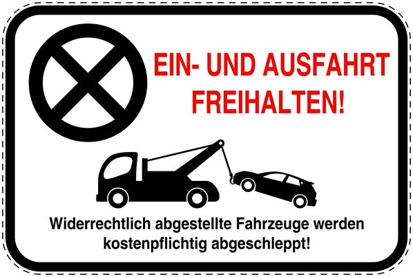 Parkplatzverbotsschilder (Parken verboten) als Aufkleber LO-PARKEN-12700-V-0