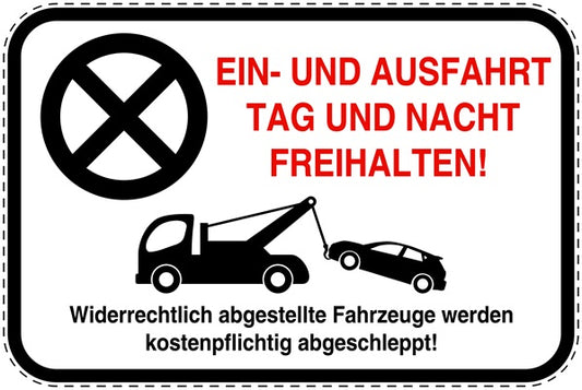 Parkplatzverbotsschilder (Parken verboten) als Aufkleber LO-PARKEN-12800-V-0