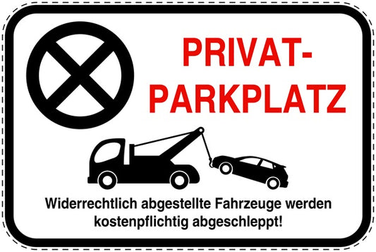 Parkplatzverbotsschilder (Parken verboten) als Aufkleber LO-PARKEN-12900-V-0