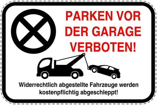 Parkplatzverbotsschilder (Parken verboten) als Aufkleber LO-PARKEN-13000-V-0