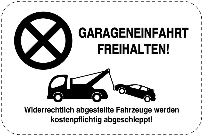 Parkplatzverbotsschilder (Parken verboten) schwarz als Aufkleber LO-PARKEN-13100-V-88