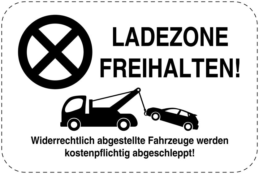 Parkplatzverbotsschilder (Parken verboten) schwarz als Aufkleber LO-PARKEN-13300-V-88