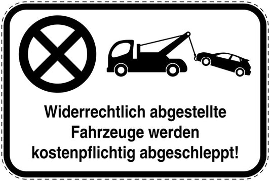 Parkplatzverbotsschilder (Parken verboten) als Aufkleber LO-PARKEN-13400-V-0