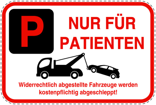 Parkplatzverbotsschilder (Parken verboten) rot als Aufkleber LO-PARKEN-13600-V-14