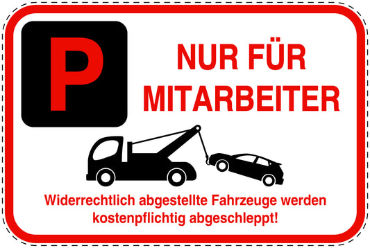 Parkplatzverbotsschilder (Parken verboten) rot als Aufkleber LO-PARKEN-13700-V-14
