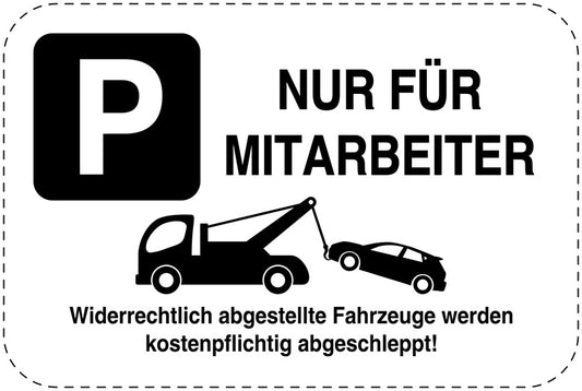 Parkplatzverbotsschilder (Parken verboten) schwarz als Aufkleber LO-PARKEN-13700-V-88