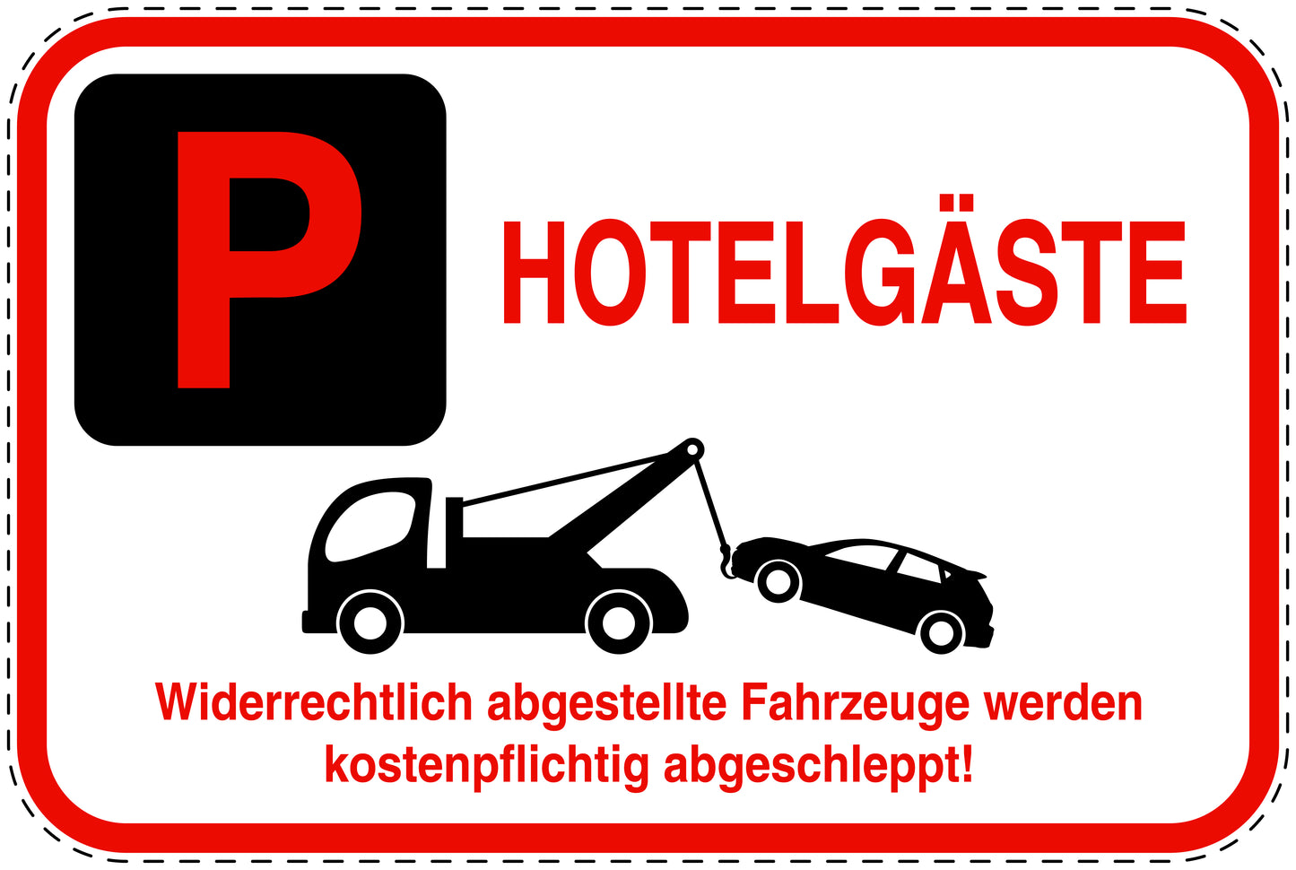 Parkplatzverbotsschilder (Parken verboten) rot als Aufkleber LO-PARKEN-13800-V-14