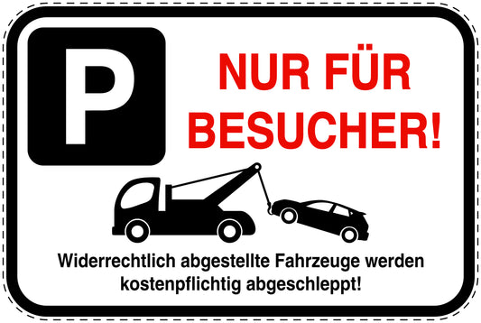 Parkplatzverbotsschilder (Parken verboten) als Aufkleber LO-PARKEN-14000-V-0