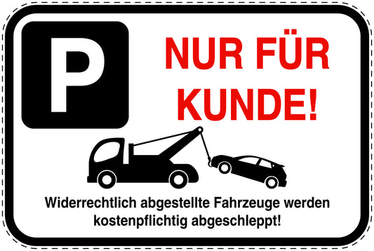 Parkplatzverbotsschilder (Parken verboten) als Aufkleber LO-PARKEN-14100-V-0