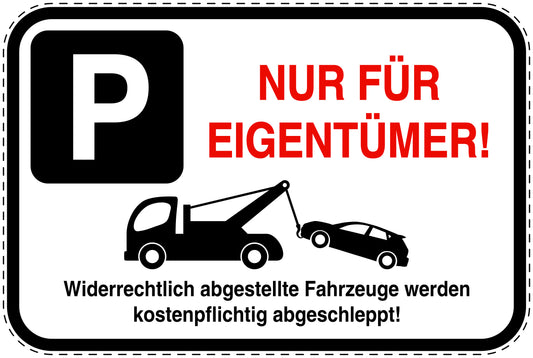 Parkplatzverbotsschilder (Parken verboten) als Aufkleber LO-PARKEN-14200-V-0