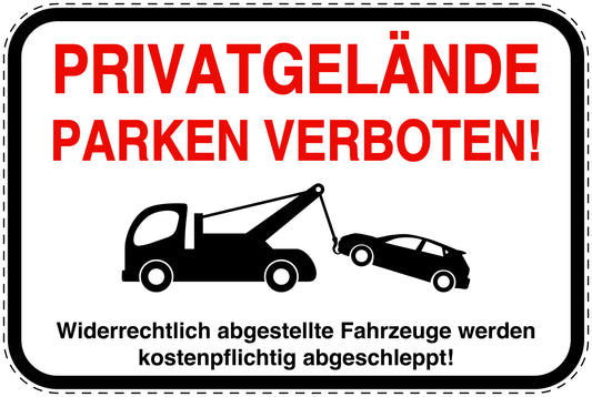 Parkplatzverbotsschilder (Parken verboten) als Aufkleber LO-PARKEN-14300-V-0