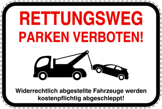 Parkplatzverbotsschilder (Parken verboten) als Aufkleber LO-PARKEN-14400-V-0