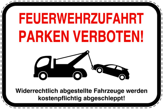Parkplatzverbotsschilder (Parken verboten) als Aufkleber LO-PARKEN-14500-V-0