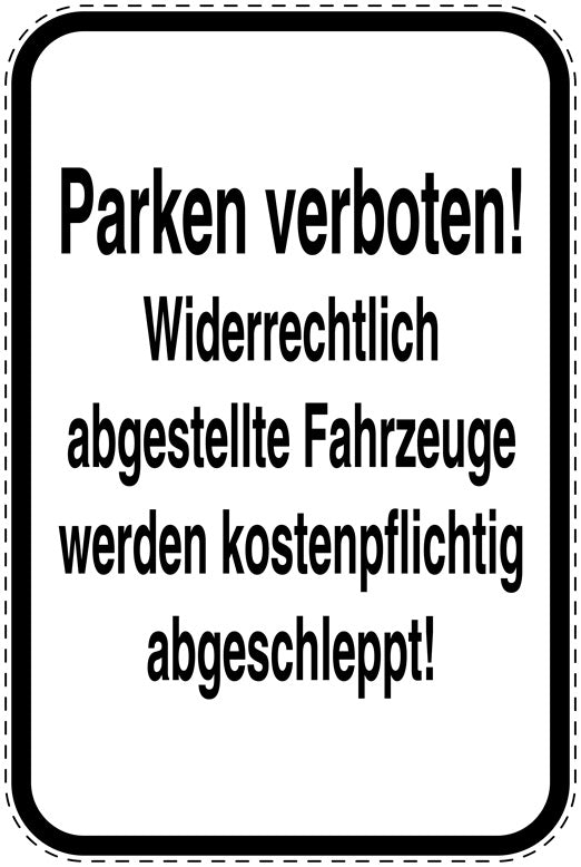 Parkplatzverbotsschilder (Parken verboten) als Aufkleber LO-PARKEN-21400-H-0