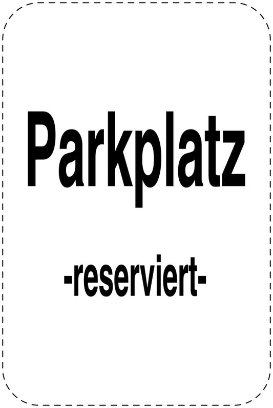 Parkplatzverbotsschilder (Parken verboten) schwarz als Aufkleber LO-PARKEN-21500-H-88