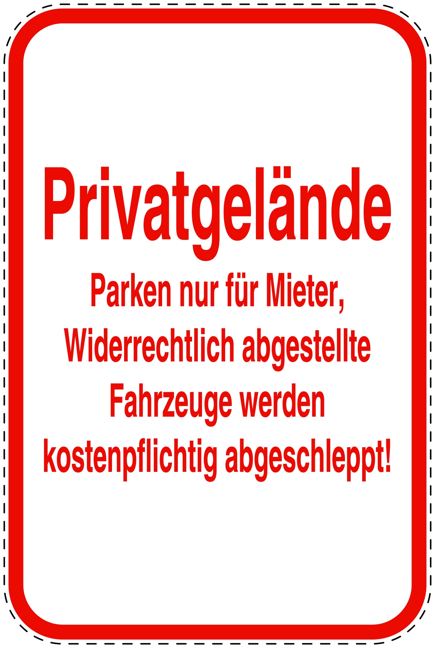 Parkplatzverbotsschilder (Parken verboten) rot als Aufkleber LO-PARKEN-21800-V-14