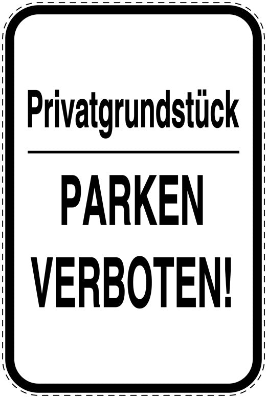 Parkplatzverbotsschilder (Parken verboten) als Aufkleber LO-PARKEN-22500-H-0