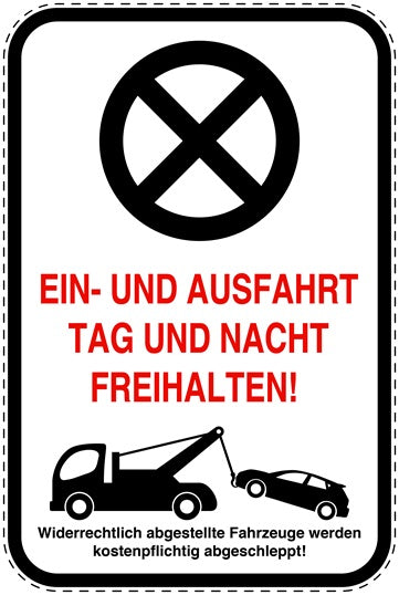 Parkplatzverbotsschilder (Parken verboten) als Aufkleber LO-PARKEN-22800-H-0