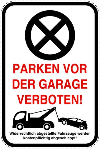 Parkplatzverbotsschilder (Parken verboten) als Aufkleber LO-PARKEN-23000-H-0