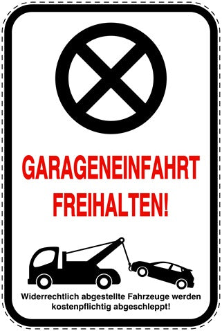 Parkplatzverbotsschilder (Parken verboten) als Aufkleber LO-PARKEN-23100-H-0