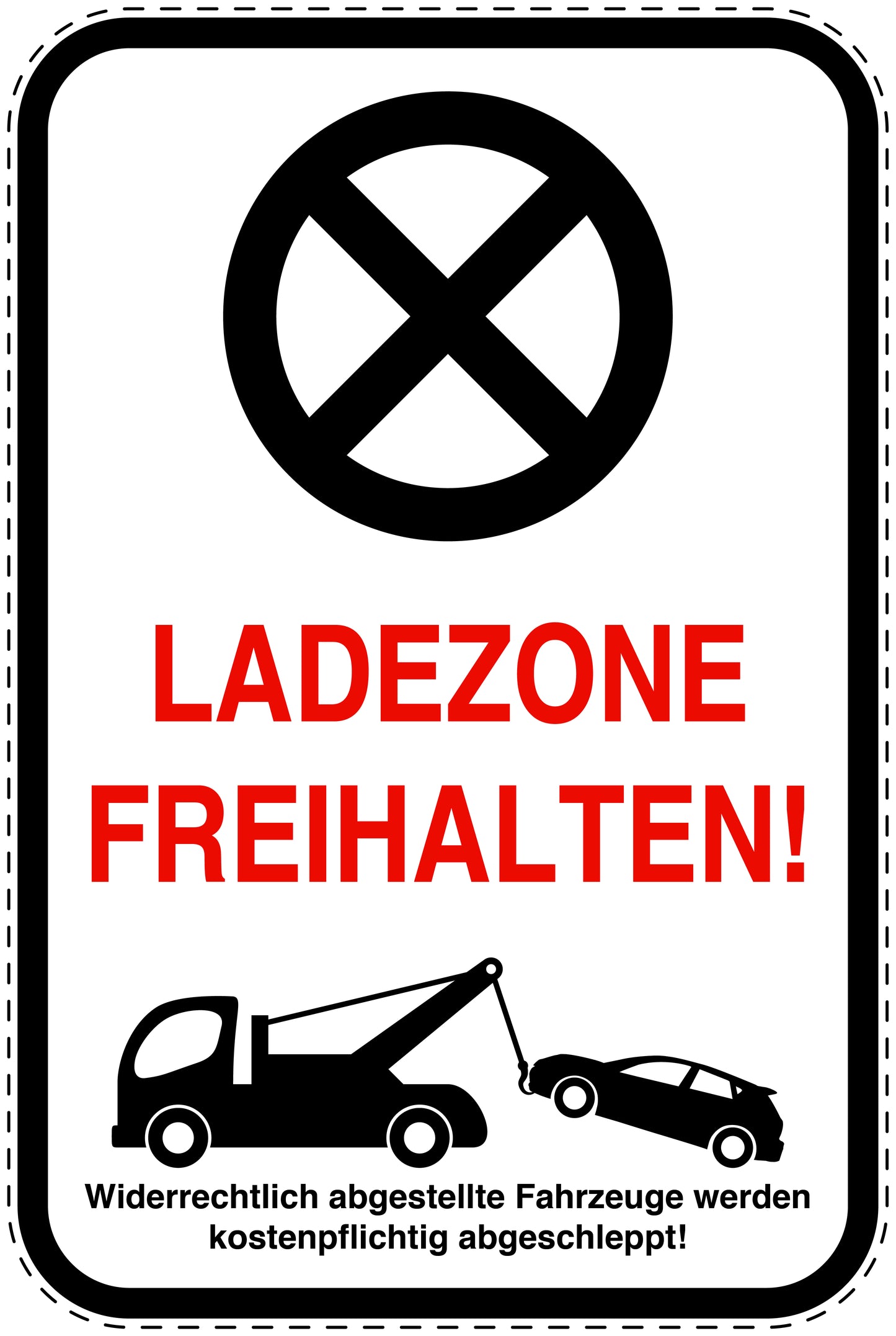 Parkplatzverbotsschilder (Parken verboten) als Aufkleber LO-PARKEN-23300-H-0