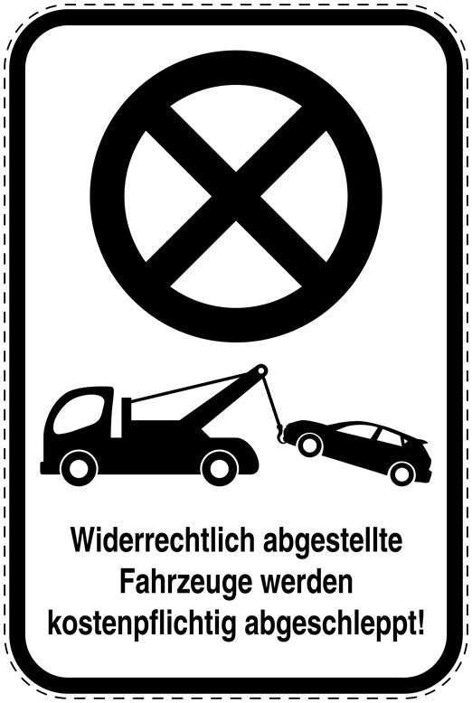Parkplatzverbotsschilder (Parken verboten) als Aufkleber LO-PARKEN-23400-H-0