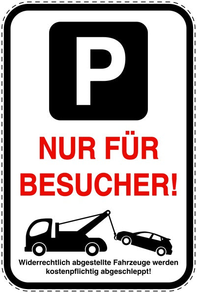 Parkplatzverbotsschilder (Parken verboten) als Aufkleber LO-PARKEN-24000-H-0