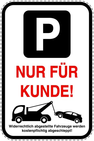 Parkplatzverbotsschilder (Parken verboten) als Aufkleber LO-PARKEN-24100-H-0
