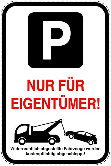 Parkplatzverbotsschilder (Parken verboten) als Aufkleber LO-PARKEN-24200-H-0