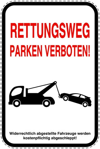 Parkplatzverbotsschilder (Parken verboten) als Aufkleber LO-PARKEN-24400-H-0