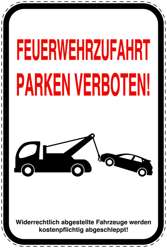 Parkplatzverbotsschilder (Parken verboten) als Aufkleber LO-PARKEN-24500-H-0
