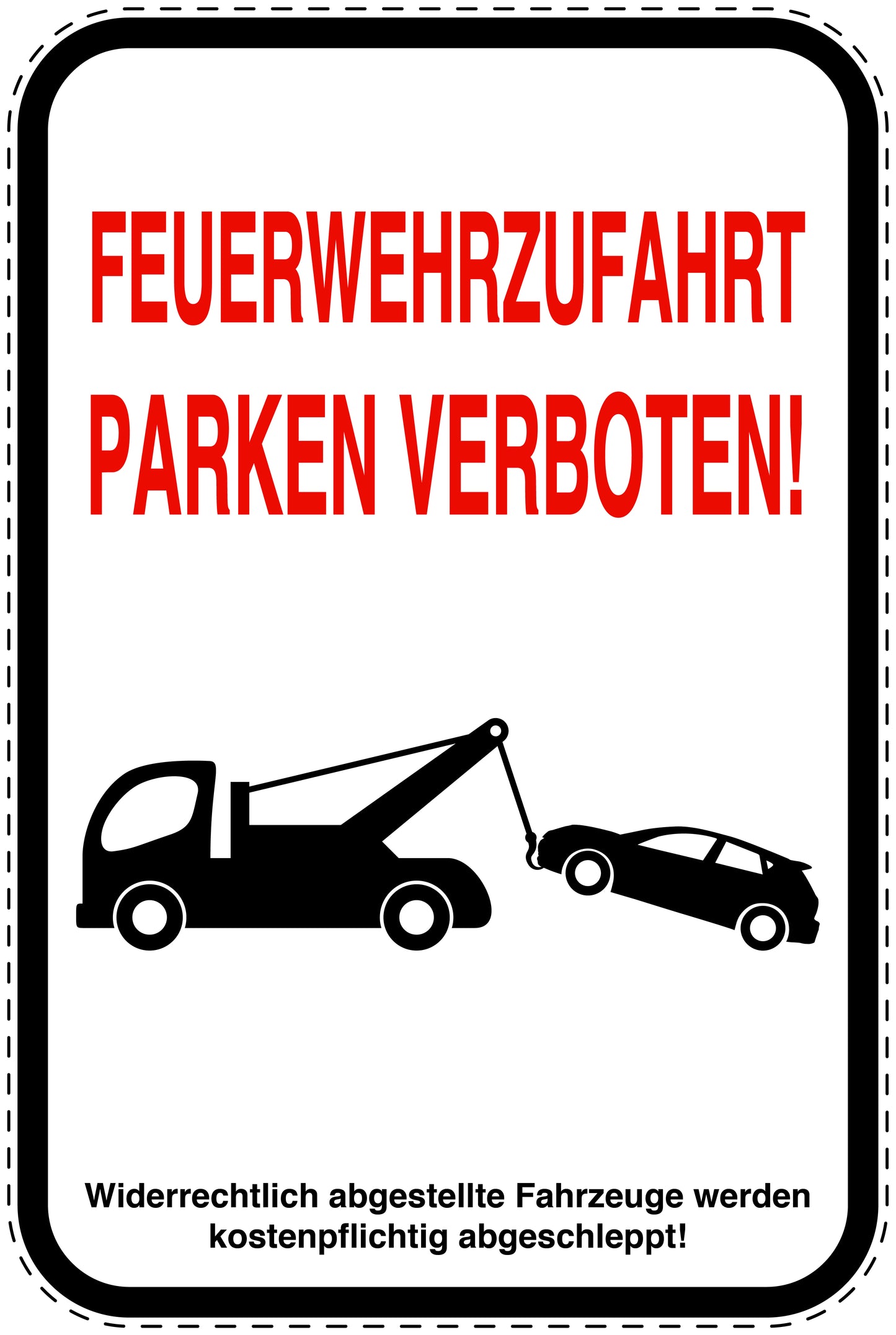 Parkplatzverbotsschilder (Parken verboten) als Aufkleber LO-PARKEN-24500-H-0