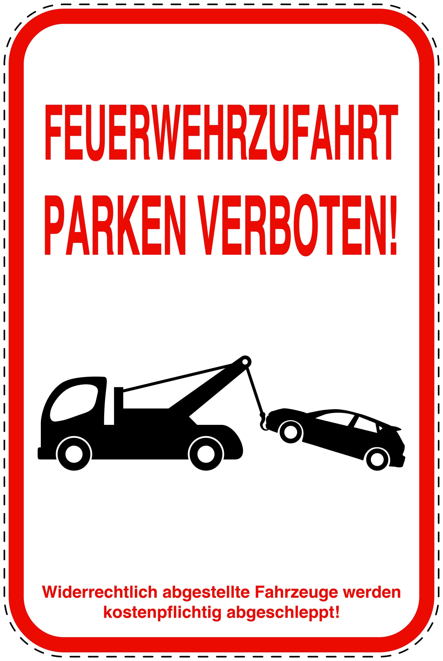 Parkplatzverbotsschilder (Parken verboten) rot als Aufkleber LO-PARKEN-24500-V-14