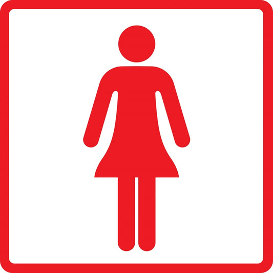 Gebäude Aufkleber Piktogramme "Damen Toilette" 5-30 cm  LO-PIKTO1000-14