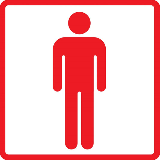 Gebäude Aufkleber Piktogramme "Herren Toilette" 5-30 cm  LO-PIKTO1200-14