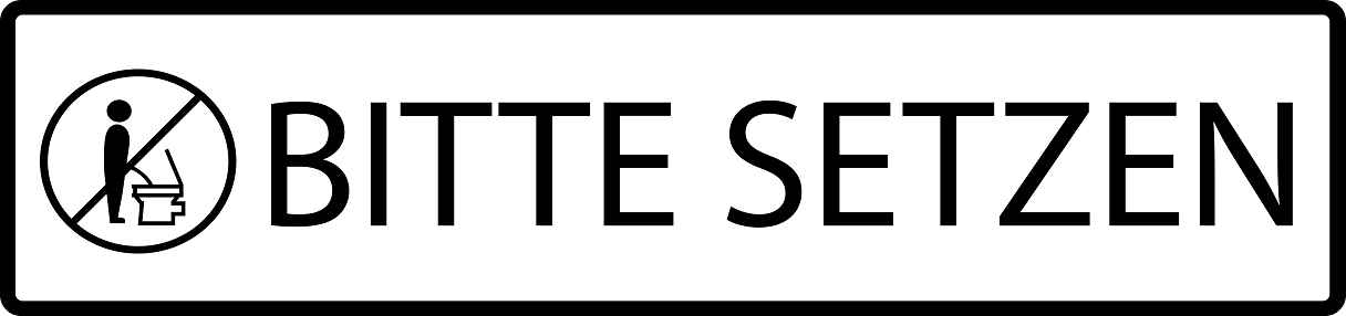 Gebäude Aufkleber Piktogramme "Bitte Setzen" 5-30 cm  LO-PIKTO1340-88