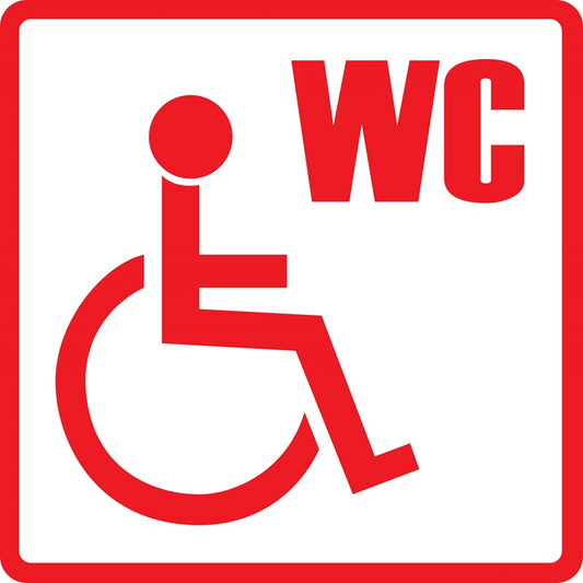 Gebäude Aufkleber Piktogramme "Rollstuhl-Toiletten" 5-30 cm  LO-PIKTO1400-14