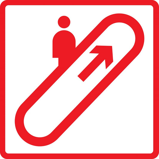 Gebäude Aufkleber Piktogramme "Rolltreppe aufwärts" 5-30 cm  LO-PIKTO2000-14