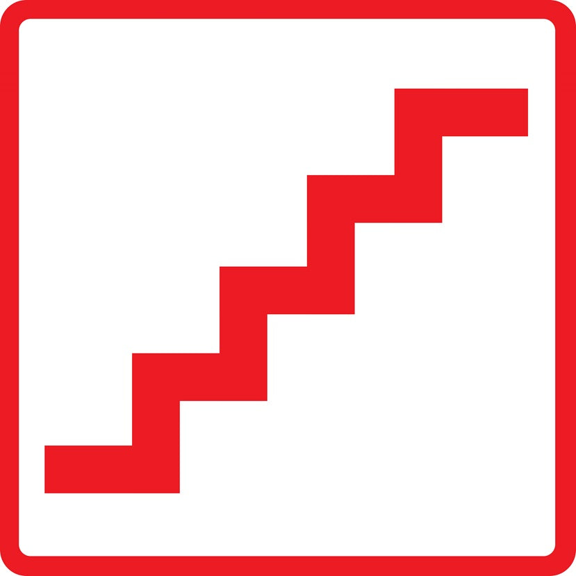 Gebäude Aufkleber Piktogramme "Treppe" 5-30 cm  LO-PIKTO2100-14