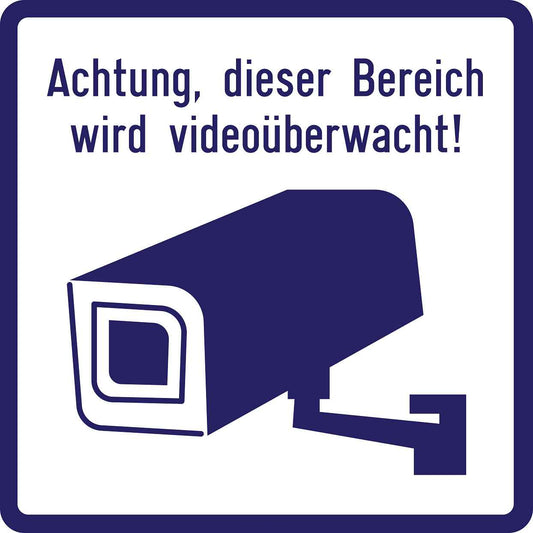 Gebäude Aufkleber Piktogramme "Videoüberwachung" 5-30 cm  LO-PIKTO2200-44