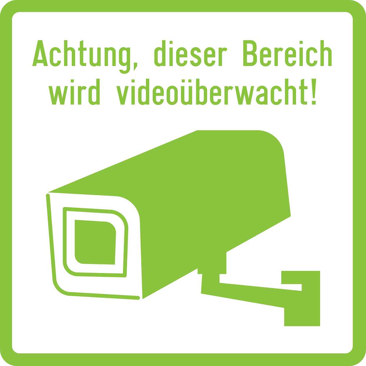 Gebäude Aufkleber Piktogramme "Achtung Videoüberwachung" 5-30 cm  LO-PIKTO2200-67