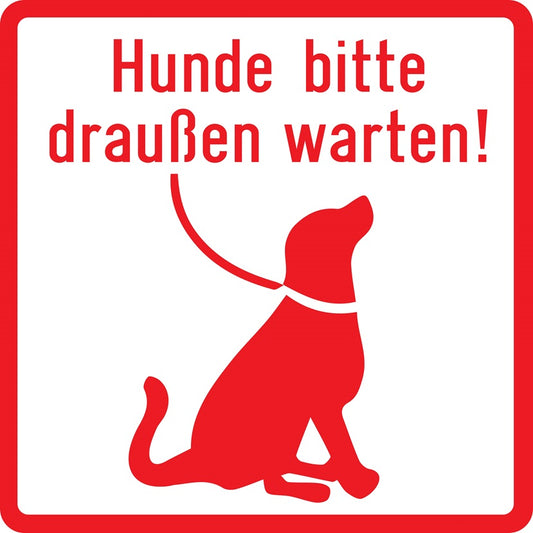Gebäude Aufkleber Piktogramme "Hunde bitte draußen warten" 5-30 cm  LO-PIKTO2400-14