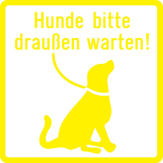 Gebäude Aufkleber Piktogramme "Hunde bitte darußen warten!" 5-30 cm  LO-PIKTO2400-3
