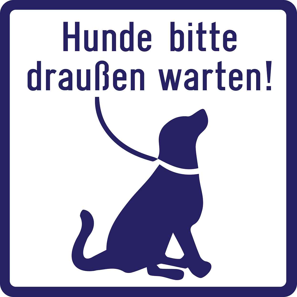 Gebäude Aufkleber Piktogramme "Hunde bitte draußen warten!" 5-30 cm  LO-PIKTO2400-44