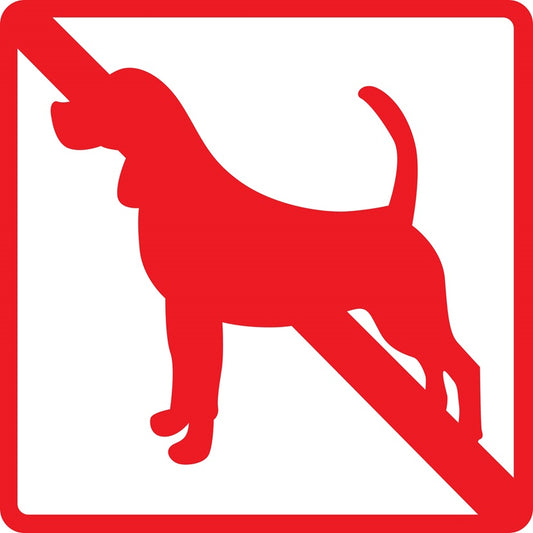 Gebäude Aufkleber Piktogramme "Verbot - Hunde" 5-30 cm  LO-PIKTO3000-14