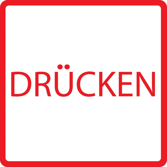 Gebäude Aufkleber Piktogramme "Drücken" 5-30 cm  LO-PIKTO4330-14
