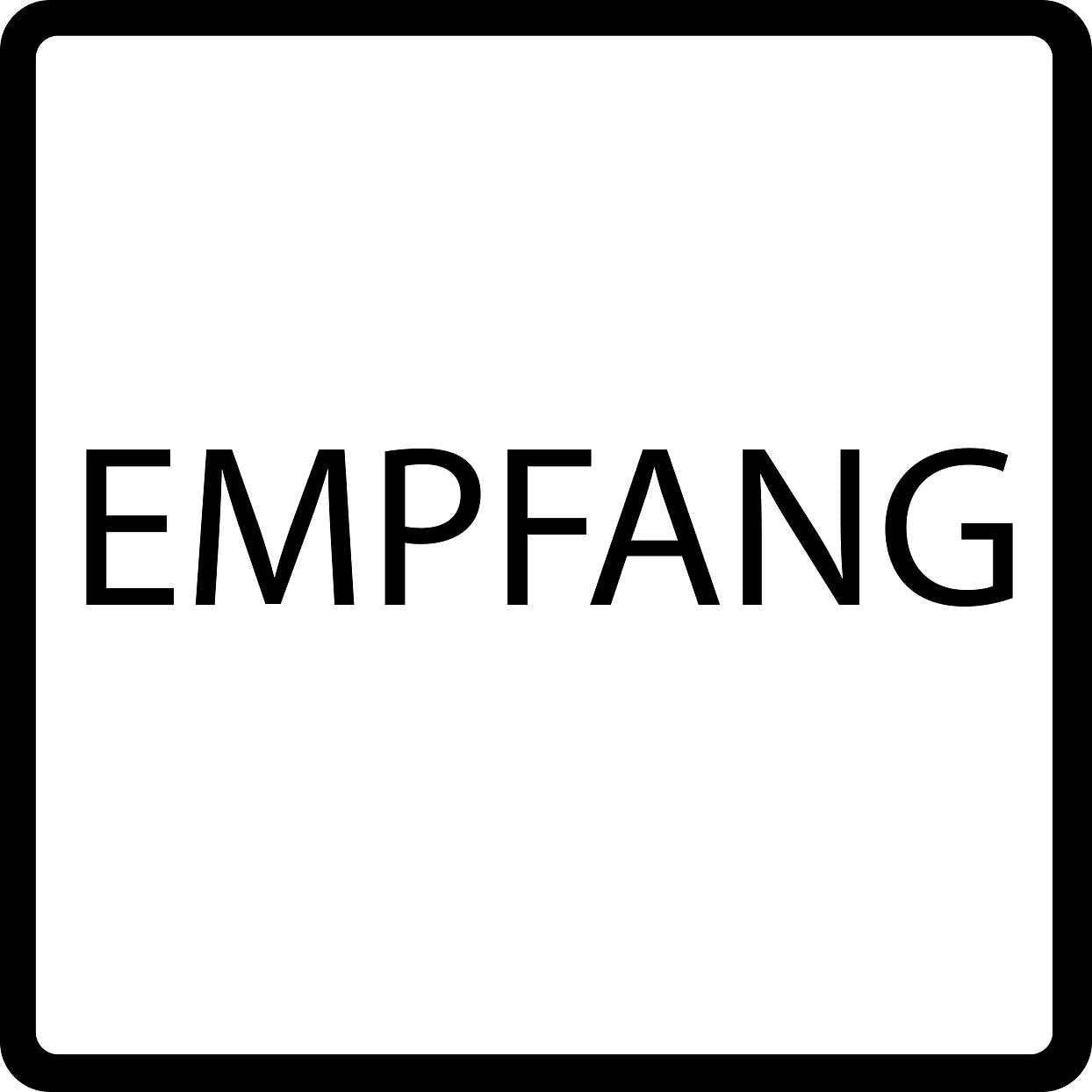 Gebäude Aufkleber Piktogramme "Empfang" 5-30 cm  LO-PIKTO4340-88